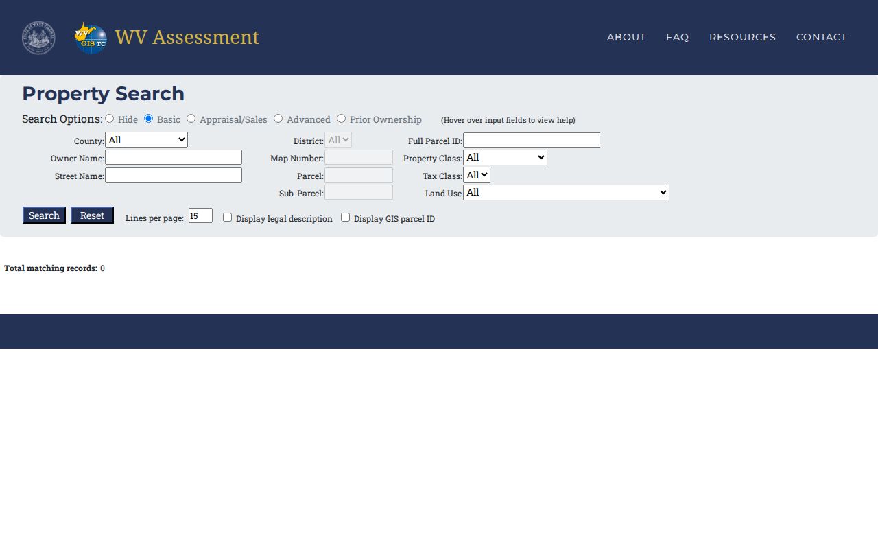 Dunbar ZIP code statewide assessment filters